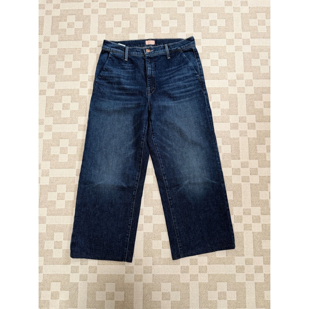 Mother The Dodger Prep Ankle Jeans Yee Haw Dark Wash Wide Leg Size 31x24